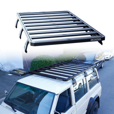 2100x1300 Rak atap mobil untuk Y60 Instal bebas kerumitan Alloy Aluminium Platform Rack