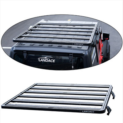 Universal Car Roof Rack Basket E-coat Powder Coat Finish untuk Jeep Wrangler di atap