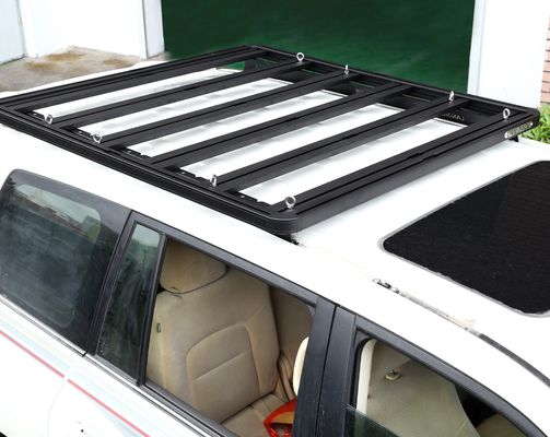 1500*1380*44mm Hitam Bagian Kendaraan Aluminium Rak Atap Platform Rak Atap Mobil untuk Toyota LC200 Pendek