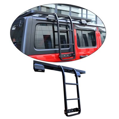 Jeep Wrangler Car Roof Ladder Rack AISI 304 Elektroforesis dan Lapisan Serbuk Tahan UV