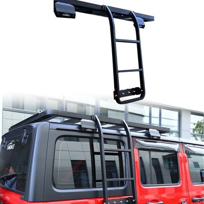 Jeep Wrangler Car Roof Ladder Rack AISI 304 Elektroforesis dan Lapisan Serbuk Tahan UV