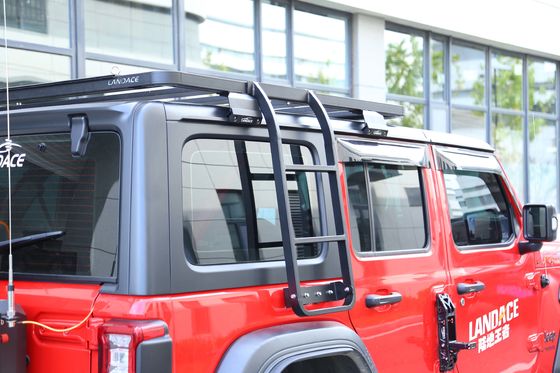 Jeep Wrangler Car Roof Ladder Rack AISI 304 Elektroforesis dan Lapisan Serbuk Tahan UV