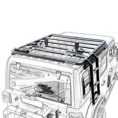 Rak Tangga Mobil Hitam Mekanis untuk WranglerJK WranglerJL JEEP Performance Enhanced