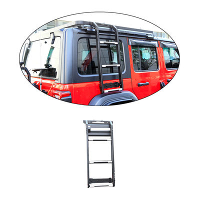 4x4 Aksesoris eksterior kendaraan Black Side Roof Access Ladder untuk 18-23 Wrangler Rubicon Jeep
