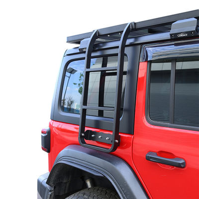 Bedak Lapisan 4x4 Off-road Side Ladder untuk Universal Flat Platform Aluminium Mobil Roof Rack