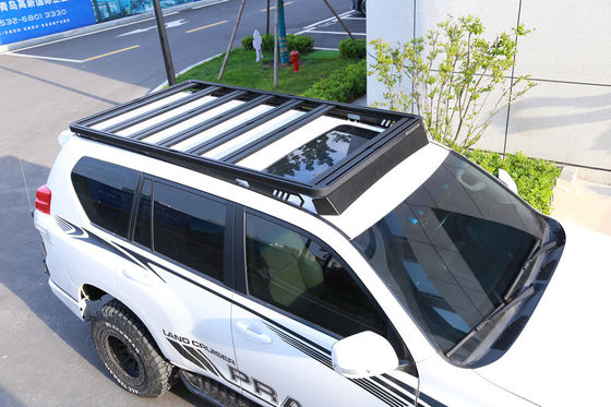 Platform Lemparan Aluminium Berlapis Serbuk Hitam Tinggi untuk Desain Sistem Rak Atap 4Runner