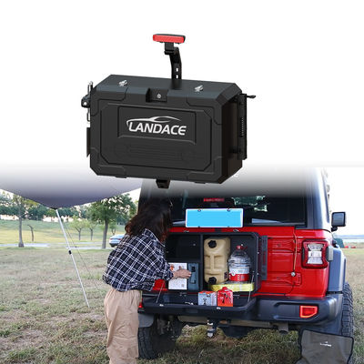 Black 4*4 Off Road Aluminium Alloy Case Camping Kitchen Box Storage Box untuk Jeep Wrangler
