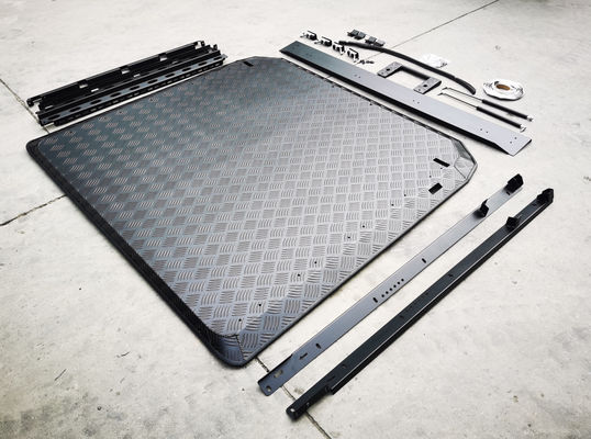 Hitam 4x4 pickup flat Canopy Aluminium Hard Lid Tonneau Cover untuk Toyota Tacoma 5 Tahun
