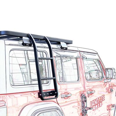 Gaya Desain Olahraga untuk Wrangler Unlimited JL Black Side Ladder untuk 2018-2023 JL JK