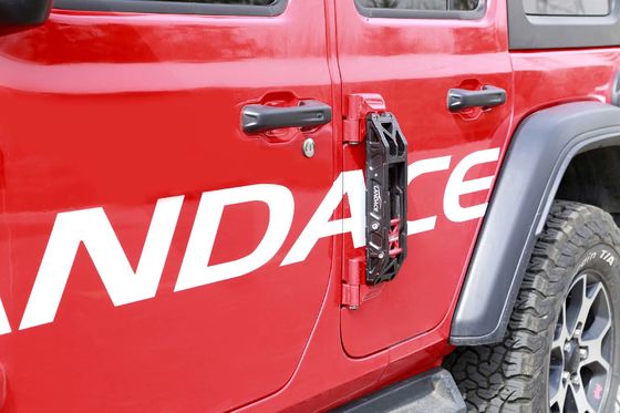 International Aluminium Alloy Black Side Door Ladder untuk Jeep Wrangler Tinggi- Hitam