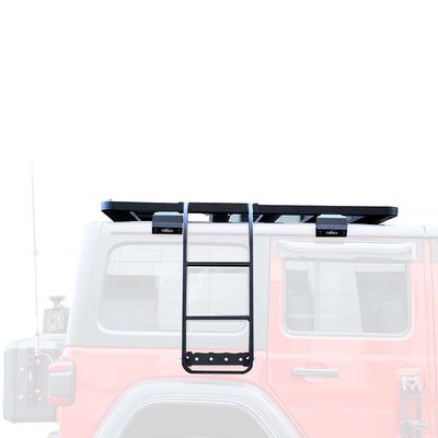 Ladder sisi stainless steel hitam yang bergaya dan fungsional untuk Jeep WranglerJL Roof Rack