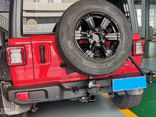 Black Steel Hitch Mount Spare Tire Carrier untuk Toyota Bike Carrier Modifikasi