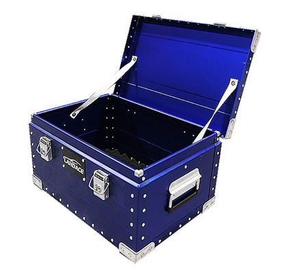 Kotak penyimpanan dapur mobil OEM Aluminium Camp Kitchen Box Biru