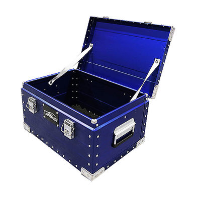 Kotak penyimpanan dapur mobil OEM Aluminium Camp Kitchen Box Biru