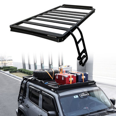 Aluminium Alloy Flat Roof Rack Mount Car Bracket untuk Jeep Tank 300 2270*1300mm Manfaat