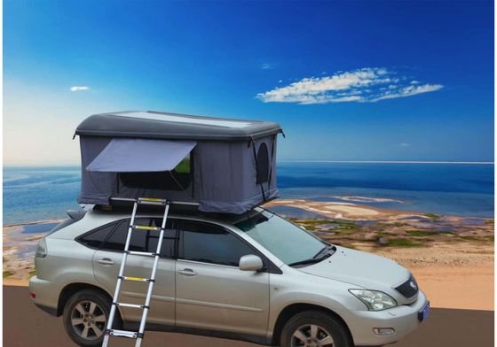 Tenda atap keras dengan bahan poliester tahan air dan bracketing lurus