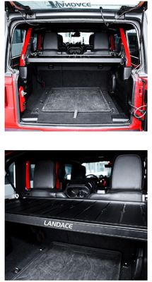 Berat bersih 15,7kg Mobil Interior Carrier Solid Metal Cargo Rack untuk Jeep Wrangler JL 4x4