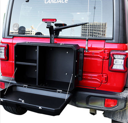 Wrangler JL Off Road Aluminium Jeep Tailgate Outer Storage Box Ukuran 700x450x317mm