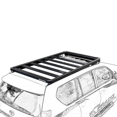Universal Aluminium Black Roof Rack untuk Toyota LC200 LC79 LC150 300KG kapasitas muat