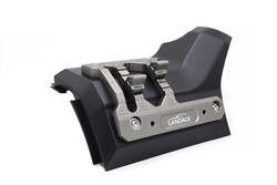 Karbon Steel Landace Black Powder Coated Light Mounting Brackets dengan CNC Machining
