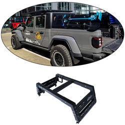 2023 Populer Hitam Powder Coated Pick Up Bed Rack No-Drill Mount Nyaman dan Mudah
