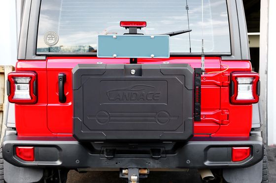 Kotak penyimpanan bagasi mobil aluminium untuk Jeep Wrangler JL gaya off-road kapasitas besar