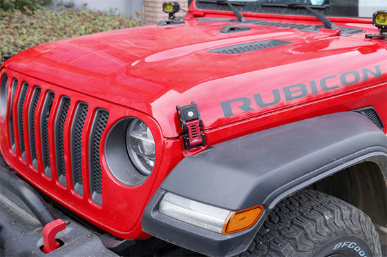 JEEP Wrangler JL Gladiator Kendaraan Off-road Aluminium Alloy Hood Kunci Kunci 133 * 56 * 42mm