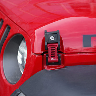 JEEP Wrangler JL Gladiator Kendaraan Off-road Aluminium Alloy Hood Kunci Kunci 133 * 56 * 42mm