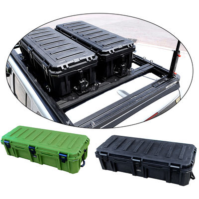 Black Heavy Duty Roof Mount Outdoor Storage Tool Box untuk Landace Roof Rack Aksesoris