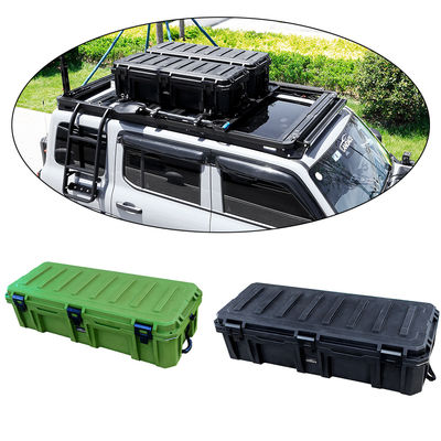 Black Heavy Duty Roof Mount Outdoor Storage Tool Box untuk Landace Roof Rack Aksesoris