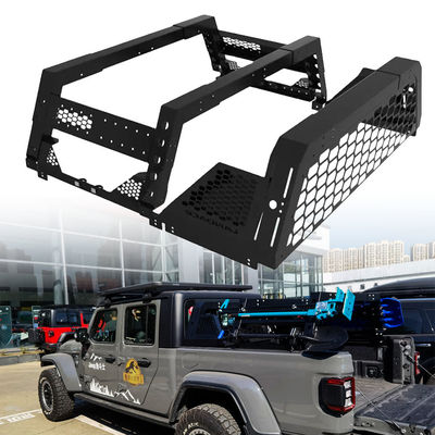 Step Bar Carbon Steel Black Powder Coating Overland Bed Rack untuk Jeep Wrangler JL