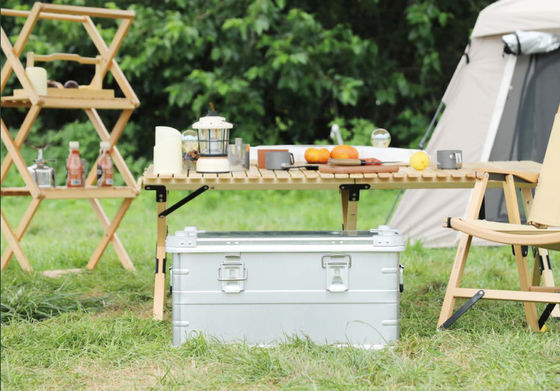 Kompak Dan Ringan Aluminium Camping Kitchen Box Dengan Penyimpanan yang Luas