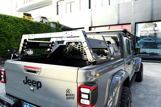 Pengisi bubuk yang dapat disesuaikan Bar Roll Pickup 4x4 Bed Rack untuk F150 JEEP GLADIATOR JT
