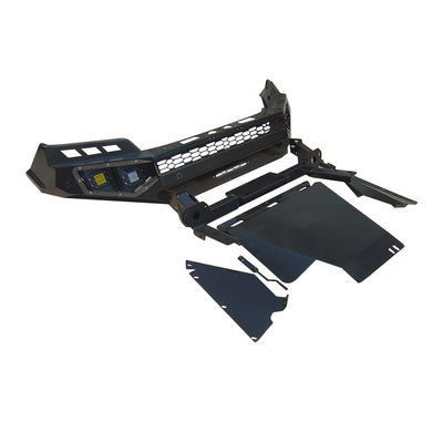 NP300 Black Winch Bull Bar Front Bumper Bumper Belakang Dengan Pengangkut Ban untuk Nissan Navara