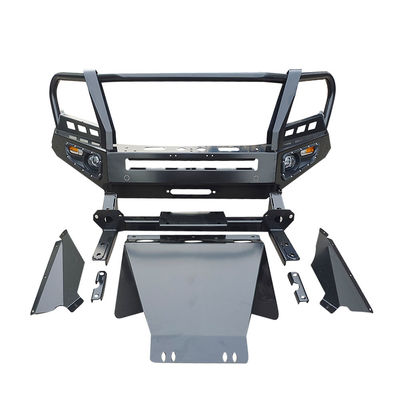NP300 Black Winch Bull Bar Front Bumper Bumper Belakang Dengan Pengangkut Ban untuk Nissan Navara