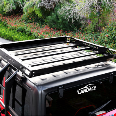 Aluminium Alloy Roof Mount Baggage Carrier untuk Jeep Wrangler Off Road Excursions