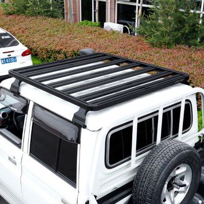 Universal Black Roof Rack untuk Toyota LC79 Terbuat dari Alloy Aluminium dan Power Coating