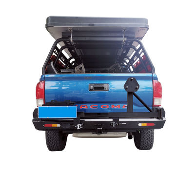 Off Road Winch Bull Bar Piring Bumper Depan dengan Lampu LED dan Mounting Tray Toyota Tocama