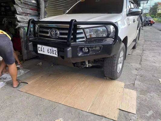 Lampu LED dan Tray Mounting Winch Plate Front Bumper untuk Toyota Hilux D-Ring Termasuk