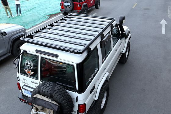 Power Coated Flat Roof Racks Platform Baggage Gear Bracket Bike Holder untuk Toyota LC 76