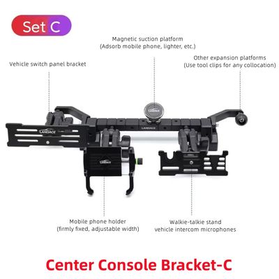 multi fungsi teleskopik pusat konsol bracket set C pabrik penjualan langsung bracket ponsel cocok untuk Jeep Wrangler