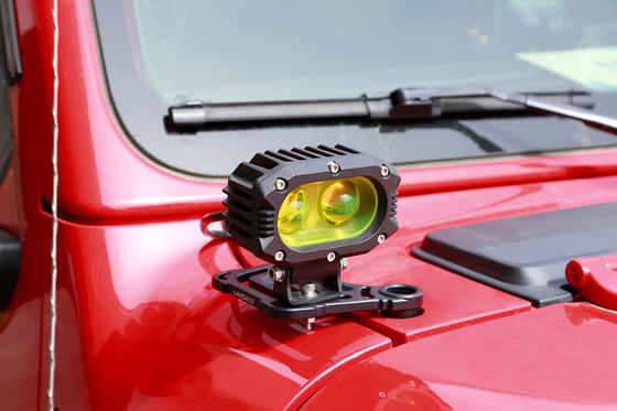 Permukaan Hard Anodizing Jeep Wrangler JL JK LED Driving Light A Pillar Mounting Bracket
