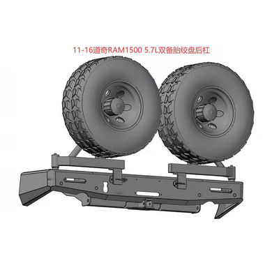 DONGE RAM 4x4 Aksesoris Otomotif Winch Bumper Belakang dengan Pengangkut Ban dan Pemegang Jerrycan