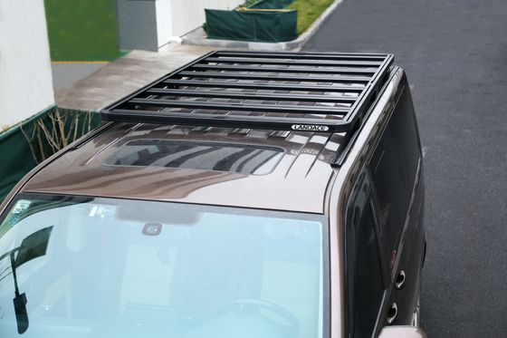 Rak atap mobil aluminium hitam untuk Volkswagen Multivan 4x4 Aksesoris eksterior kendaraan