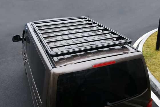 Rak atap mobil aluminium hitam untuk Volkswagen Multivan 4x4 Aksesoris eksterior kendaraan