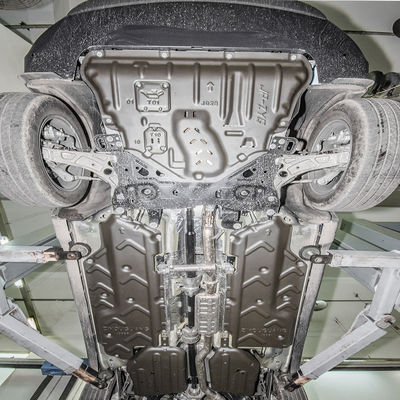 Plat skid paduan Mangan-Aluminium Perak untuk mesin dan transmisi Jeep Cherokee