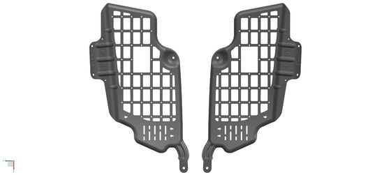 Panel penyimpanan jendela belakang Black Molle yang nyaman untuk peralatan offroad dan alat pemulihan