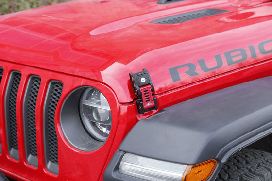 CNC Mesin 4X4 Aksesoris eksterior Kendaraan Power Coated Hood Kunci untuk JEEP Wrangler