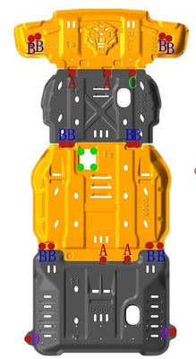 Papan bawah mesin Landace RAM Skid Plate untuk pencocokan dan perlindungan mobil asli