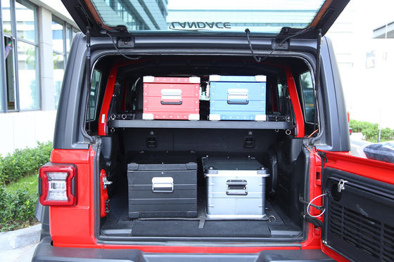 Jeep Cargo Internal Storage Shelf Aluminium Hitam Ekstrusi Digunakan untuk Produk Penyimpanan